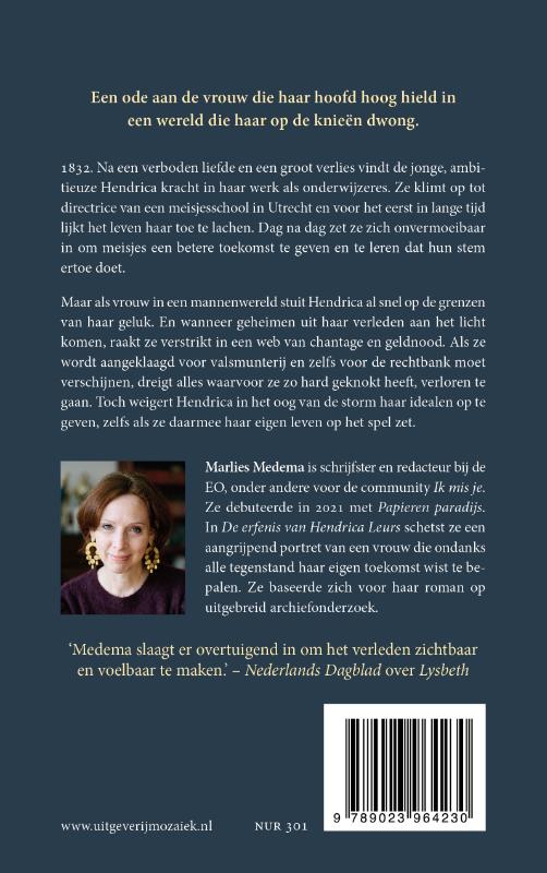 Productafbeelding: achterkant van De erfenis van Hendrica Leurs