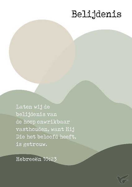 Productafbeelding: voorkant van Wenskaart belijdenis laten wij de de bel