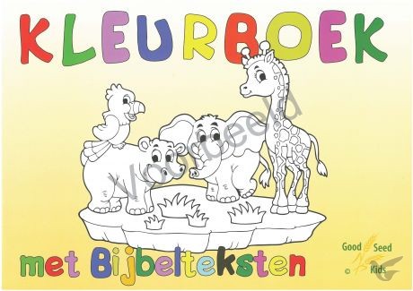 Productafbeelding: voorkant van Kleurboek met bijbelteksten A4