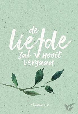 Productafbeelding: voorkant van Wenskaart de liefde zal nooit vergaan