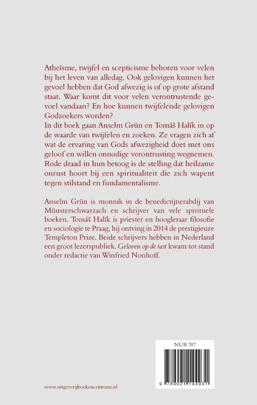 Productafbeelding: achterkant van Geloven op de tast