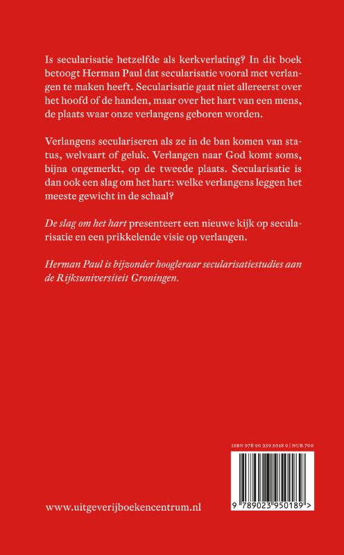 Productafbeelding: achterkant van De slag om het hart