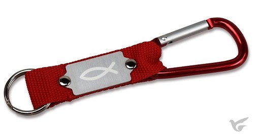 Productafbeelding: voorkant van Sleutelhanger karabijn vis rood