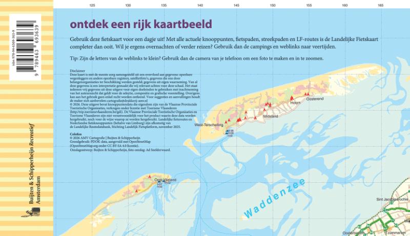 Productafbeelding: achterkant van Landelijke fietskaart