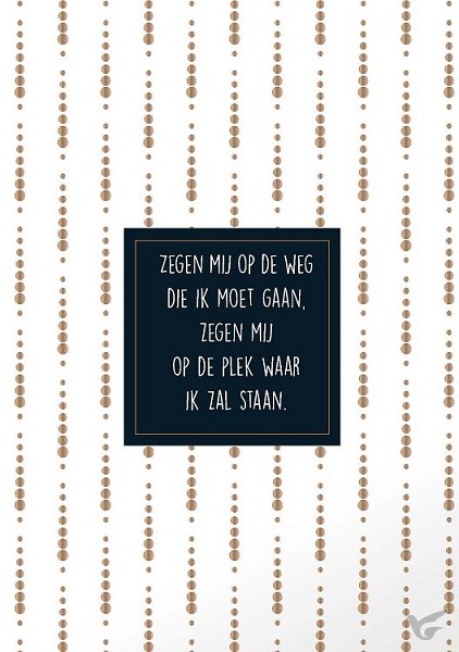 Productafbeelding: voorkant van Wenskaart Zegen mij op de weg die ik moe