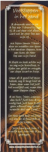 Productafbeelding: voorkant van Boekenlegger voetstappen in het zand