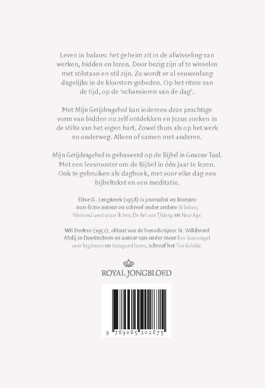 Productafbeelding: achterkant van Mijn getijdengebed