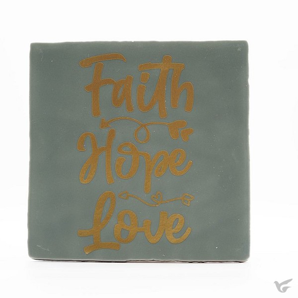 Productafbeelding: voorkant van Faith hope love pastel groen