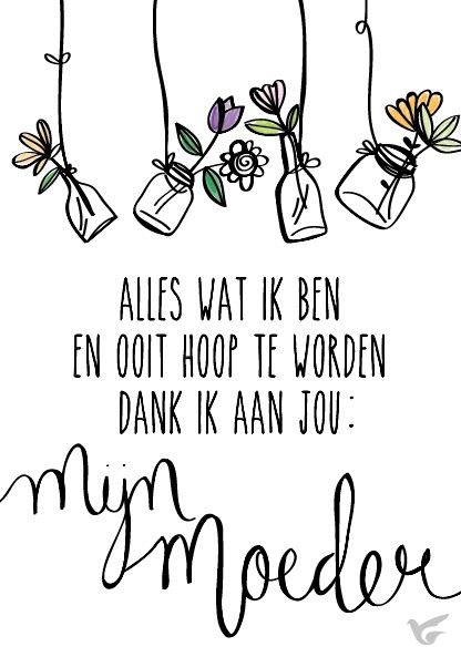 Productafbeelding: voorkant van Wenskaart mijn moeder