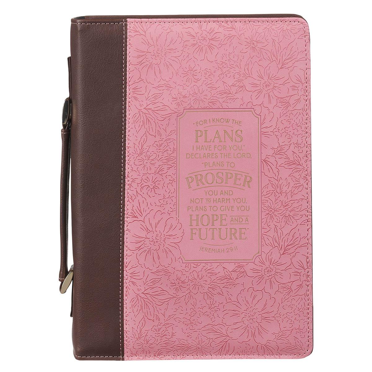 Productafbeelding: voorkant van I Know The Plans Jer. 29:11 Bible Cover Pink Fashion
