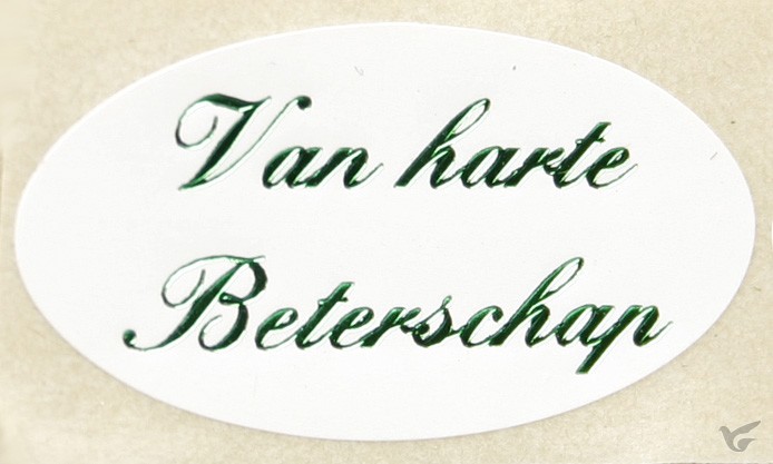 Productafbeelding: voorkant van Stickerrol 500 van harte beterschap