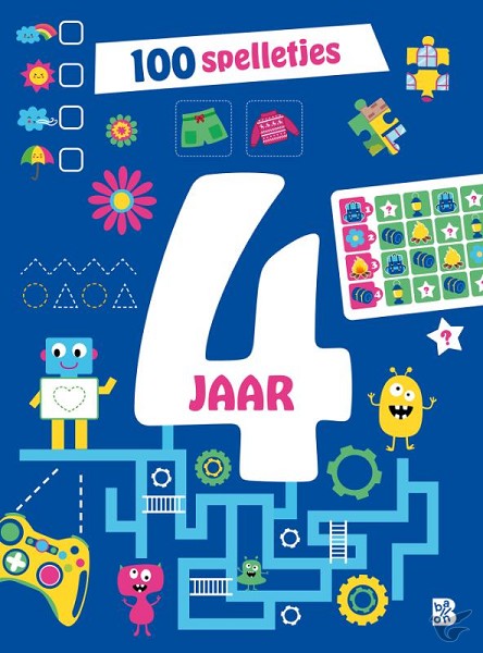 Productafbeelding: voorkant van 100 spelletjes voor 4-jarigen