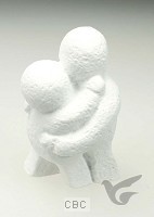 Productafbeelding: voorkant van Beeld 8a liefde is hemels 7cm wit