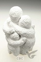 Productafbeelding: voorkant van Beeld 11a blijf een kind 12cm wit