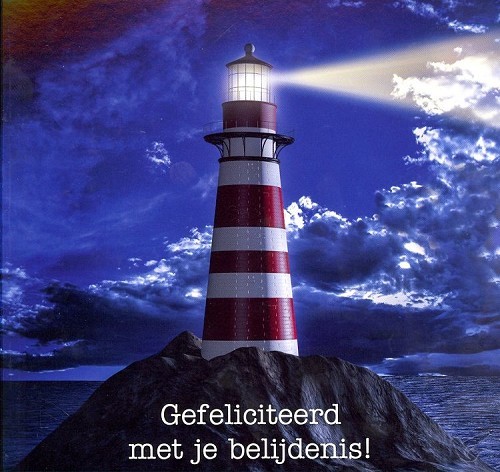 Productafbeelding: voorkant van Kaart gefeliciteerd belijdenis vuurtoren