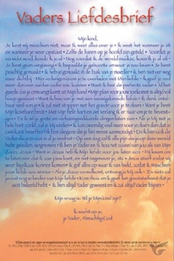 Productafbeelding: voorkant van Poster Vaders liefdesbrief groot